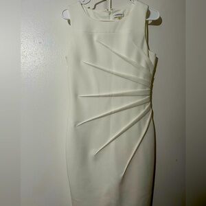 calvin klein dress size 8 color white good condition
